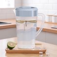 thumbnail image 1 of Jarra de agua de plástico con tapa, jarra para mezclar bebidas, jarra transparente con tapa de 1 galón, hervidor de agua fría con filtro de grifo en el refrigerador, gran capacidad para dispensador, 1 of 8
