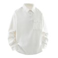 thumbnail image 3 of LIaqionyy Big and Tall Golf Shirts for Mens Long Sleeve Button Collared Pullover Shirt Business Work Tops with Pocket, 3 of 7