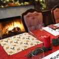 thumbnail image 5 of Mantel individual navideño con astas variadas Árbol de Navidad de algodón y lino, mantel individual de tela lavable, 5 of 5