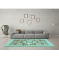 thumbnail image 3 of Ahgly Company Indoor Rectangle Abstract Light Blue Modern Area Rugs, 7' x 9', 3 of 4