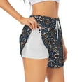 thumbnail image 3 of Lsque Nautical Printed Women's Running Shorts with Liner Pockets,Elastic Quick Dry Workout Athletic Gym Yoga Shorts,Womens High Waist Shorts-X-Large, 3 of 9
