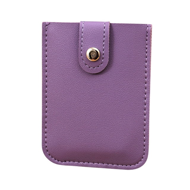 pstuiky Concealed Card Bag Leather Multi-Card Slot with Snap Button Rfid Blocking Business Card Storage Front Pocket Wallet 4 X 0.95 X 0.4In Mini Card Case for Cash & Everyday Carry