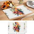 thumbnail image 6 of Summer Animal Placemats Set of 12, Retro Watercolor Floral Parrot Non-Slip Place Mats Washable Table Mats for Kitchen Dining Table Decorations Indoor/Outdoor, 6 of 9