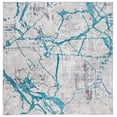 thumbnail image 2 of SAFAVIEH Amelia Pemala Abstract Area Rug, Gray/Aqua, 6'7" x 6'7" Square, 2 of 13