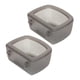 thumbnail image 3 of Cuencos para perros, plato alimentador de agua sin fugas, multiusos, portador lento, 2 piezas Gris, 3 of 8