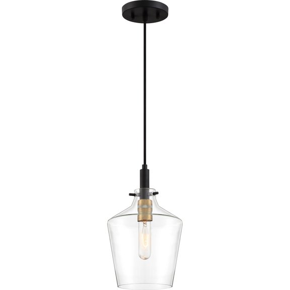 June 1-Light Earth Black Mini Pendant Light
