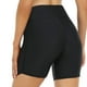 thumbnail image 3 of Prolriy - Bañador corto de cintura alta para mujer, parte inferior del traje de baño, pantalones cortos para niño, banda elástica ancha, pantalones cortos deportivos de yoga, falda, pantalones cortos, 3 of 8