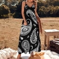 thumbnail image 2 of Black White Paisley Pattern Design Sleeveless Dress Woman Fashion Long Dresses Women's Summer Suit Dress Summer 2025 Women, 2 of 7