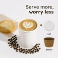 thumbnail image 3 of 12oz Disposable Coffee Cups with Lids and Sleeves – Set of 50 Disposable Cups for Hot and Cold Drinks – White Paper Cups with Lids and Covers for Thermal Protection – 50 Units, 12oz Each, 3 of 7