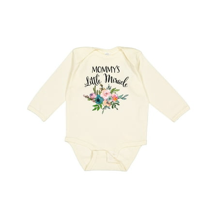

Inktastic Mommy s Little Miracle Gift Baby Boy or Baby Girl Long Sleeve Bodysuit