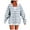 Light Blue, variant on JUSLIO Striped Tops for Women Zipper Hoodies Sweatshirts Cardigans Long sleeve Sweatshirts Blue L