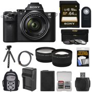 Sony Alpha A7 II Digital Camera + 28-70mm FE OSS Lens with 64GB Card + Backpack + Battery + Tripod + Tele/Wide Lens Kit
