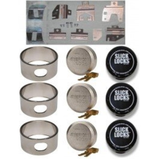 Slick Locks 2014+ Ford Transit Connect Kit Complete with Spinners, Weather Covers & Locks