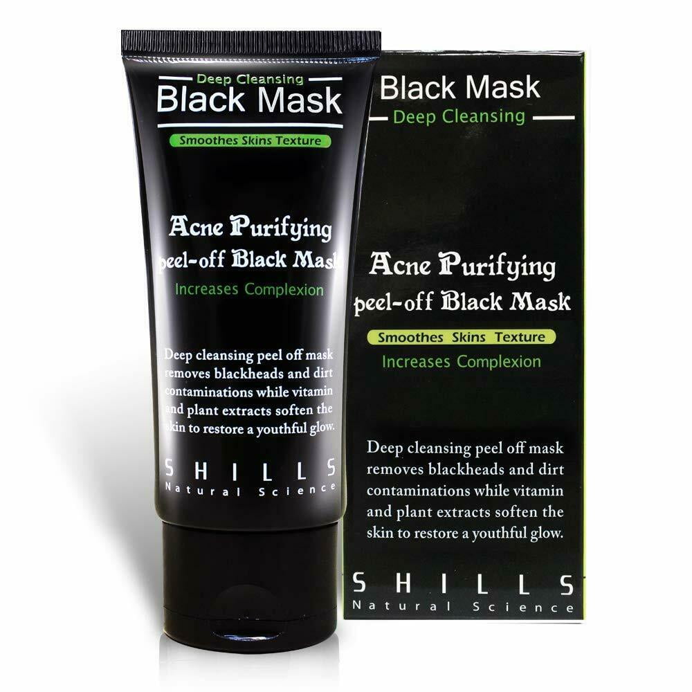 Shills Peel Off Charcoal Face Mask Deep Blackhead Acne Cleansing Black
