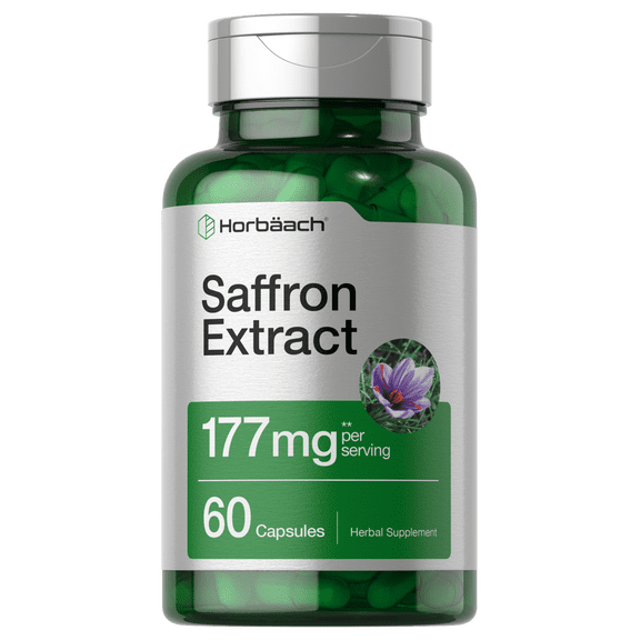 Saffron Supplement | 177 mg | 60 Capsules | by Horbaach