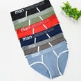 thumbnail image 2 of Afuyipoi Plus Size Underpants for Men,Elastic Waist Mid Rise Breathable Undergarments Multicolor 5XL, 2 of 9