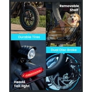 Gyroor Electric Scooter for Adults with Large Pet Basket – Dog-Friendly 550W Motor 19 MPH, 20 Mile Long Range, Foldable Commuter E-Scooter with Comfort Seat for Pets & Groceries