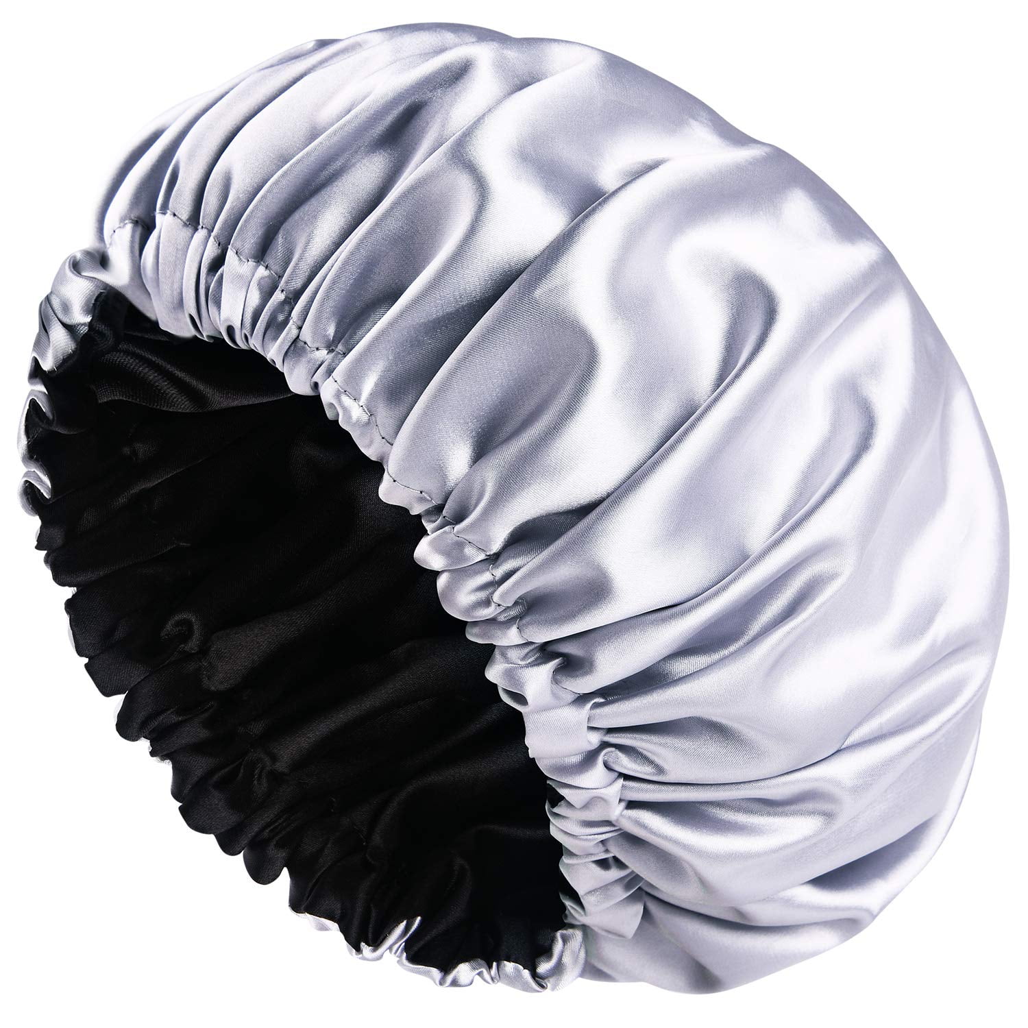 Satin Bonnet Sleep Bonnet Cap Large Double Layer Reversible Adjustable Satin Cap