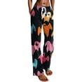 thumbnail image 5 of Garbnen Halloween Pajamas Women Pants Ghost Print Women's Lounge Pants Comfy Cute Elastic Waist Fall Winter Wide Leg Sleep Pants for Women Black XXL, 5 of 7