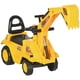 thumbnail image 1 of HOMCOM Carro de tracción para excavadora para niños, camión con bocina, almacenamiento debajo del asiento, juego de simulación para sentarse y deslizarse, coche de construcción para mayores de 18 mese, 1 of 5