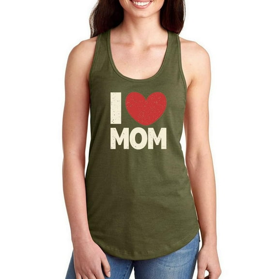 I Heart Mom Big Red Heart Racerback Tank Women -Image by Shutterstock, Female x-Large
