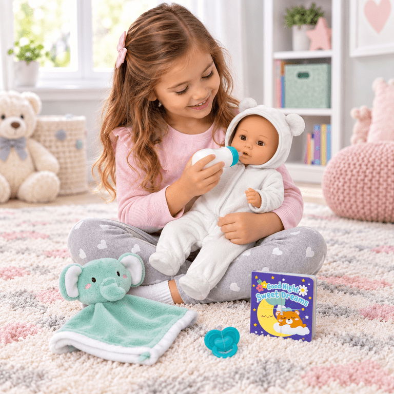 My Sweet Love Bedtime Baby Doll, 14 Inch, 6 Pieces photo 3