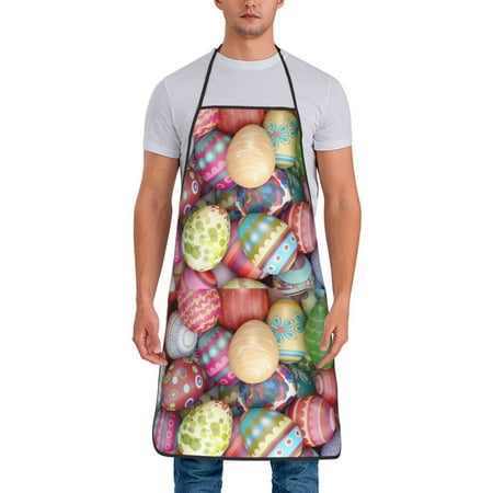 

Zeuib Easter Eggs Print Unisex Waterproof Aprons Cooking Aprons for Kitchen Gardening and Salon Water & Oil Resistant