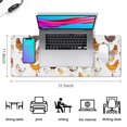 thumbnail image 5 of Long Mouse Pads for Desk,White Chicken Group Pattern Desk Mats on Top Of Desks, Desk Mouse Pad Extra Large with 3mm Non-Slip Base and Stitched Edge for Gaming,Office,Work,Home 31.5x11.8in, 5 of 5