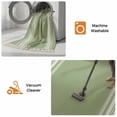 thumbnail image 5 of Sage Green Washable Area Rug 3'x5', Farmhouse Sage Green White Striped Woven Cotton Tassels Kitchen Rugs, Non Slip Indoor Door Mat Throw Carpet for Entryway Living Room Nursery Laundry Room, 5 of 9