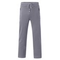 thumbnail image 2 of Vedolay Men Trousers Casual Slim Fit Men's Cotton Linen Pants Drawstring Casual Trousers Lightweight,Dark Gray XXL, 2 of 4