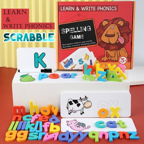 Pisexur Baby Toys Wooden Cardboard English Spelling Alphabet Matching Game Early Education Toy 2ML Baby Dolls,Car Toys for 3-5 Years Boys Girls