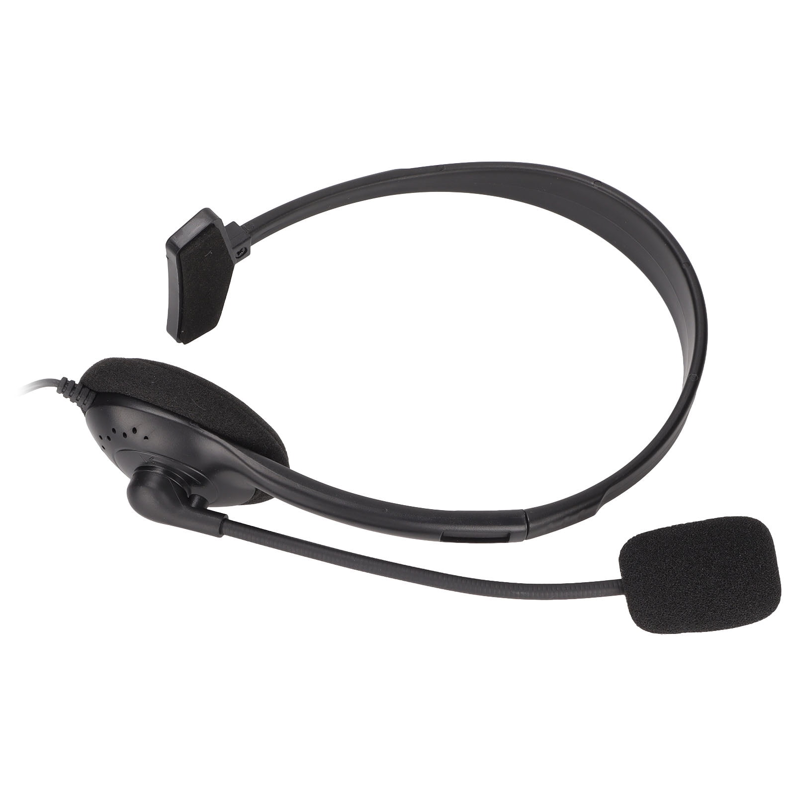 Telephone?Headset, Single?Ear?Customer?Service?Headset 3.5mm?Plug Flexible Black  For Computers For Offices
