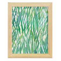 Just Grass I - Framed Print w/glass - Natural Wood