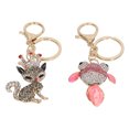 thumbnail image 2 of uds llavero de diamantes de imitación estilo Animal colores vivos elegante llaveros de animales de diamantes de imitación para bolso cartera mochila, 2 of 5