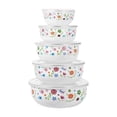 thumbnail image 3 of Tnarru 5 Pieces Mixing Bowl Set Fruits Salad Bowl Rice Bowl Multipurpose with Lids Food Storage Container for Food Biscuits Pancakes Floral, 3 of 8