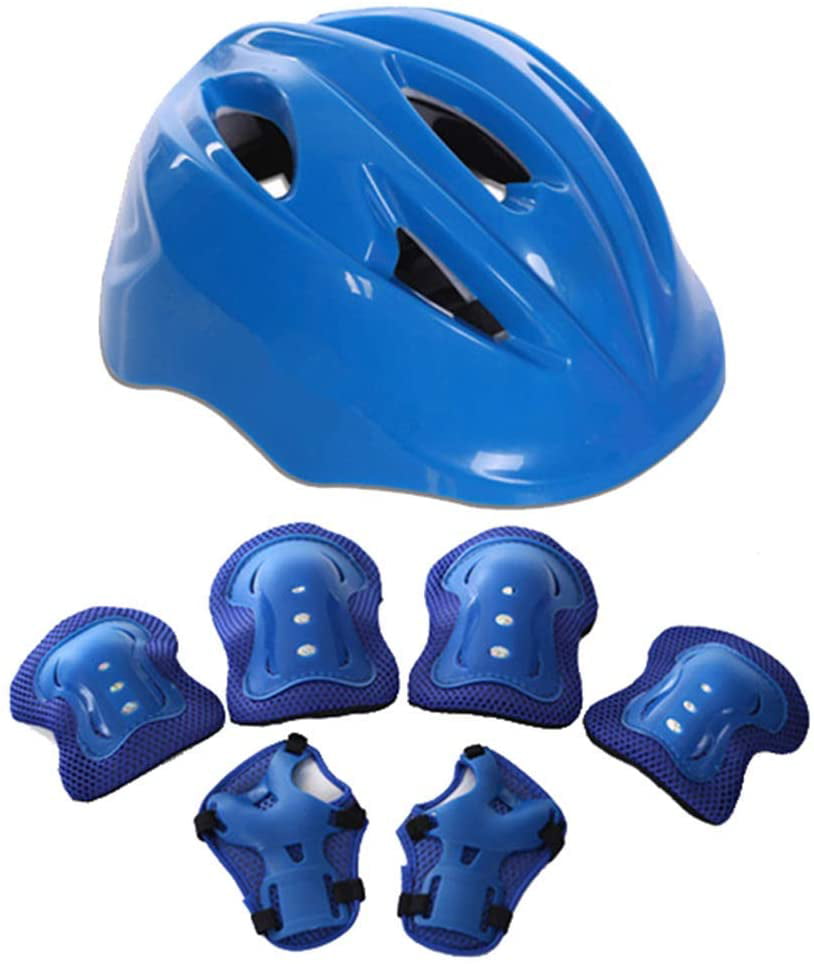 US Kids Sports Protective 7 Pcs Adjustable Helmet Knee Wrist Guard Elbow Pad Set 