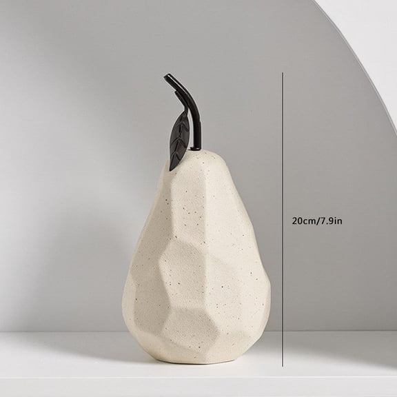Nordic Sculpture Figurines for Interior Office Desk Accessories Home Decor Pear for Apple Ceramic Decor Abstract Fruit Ornaments (A5)