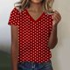 thumbnail image 2 of Camisetas Casuales de las Mujeres Impresas de Manga Corta con Cuello en V Blusa de Moda Cómoda para el Uso Diario Casual, 2 of 5