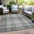 thumbnail image 6 of Addison Rugs Chantille Indoor/Outdoor Transitional Plaid Gray Washable Rectangle Rug, 5' x 7'6", 6 of 6