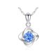 thumbnail image 1 of RV Collar de cuatro hojas de plata de ley, collar de cristal azul marino, colgante de plata de alta gama con diseño femenino Sailing Electrónica, 1 of 5