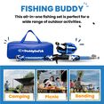 thumbnail image 6 of DaddyGoFish Kids Fishing Pole – Telescopic Rod & Reel Combo with Collapsible Chair, Rod Holder, Tackle Box, Bait Net and Carry Bag for Boys and Girls, 6 of 7