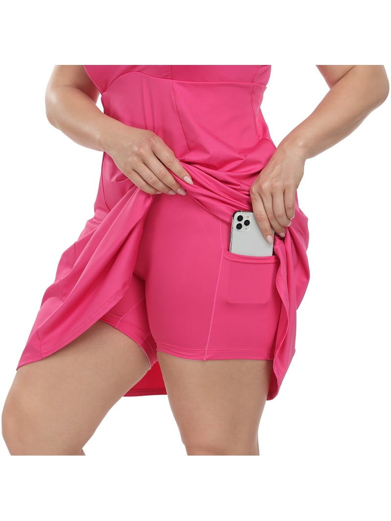 hot pink workout dress Pink Tennis Dresses for Women Athletic Workout Dress Attraco