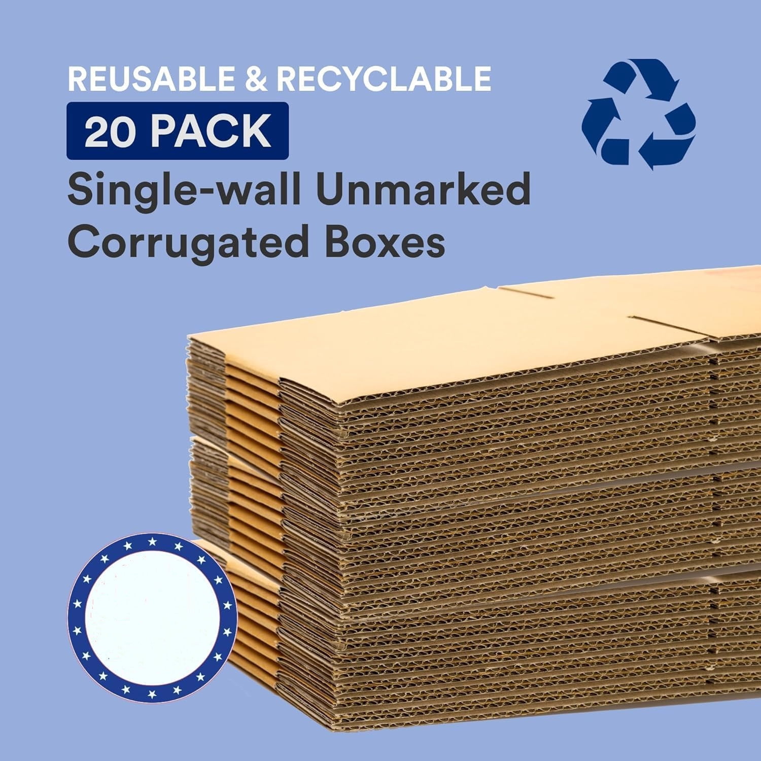Moving Boxes Medium 20-Pack 18x14x12" - Corrugated Cardboard Box for Shipping, Mailing, Packing, Packaging and Storage