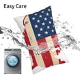thumbnail image 5 of Kdxio Cotton Pillow Cases 20"x30" Pillowcases,Soft and Breathable Bedroom Pillow Cases-American Flag Map-No Pillow Core, 5 of 5