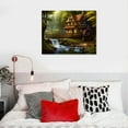 thumbnail image 4 of COMIO  Houses Bridges Watermill Stream Wall Art Canvas Prints Poster For Home Office Decorations, 4 of 4