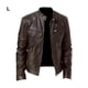 thumbnail image 4 of Qarigey Chaqueta de algodón para motocicleta, cómoda de llevar, bolsillos delanteros múltiples, chaquetas amplias de aplicación a prueba de Abrigos y chamarras marrón l, 4 of 6