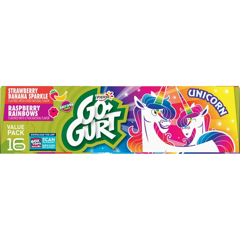 Go-GURT Unicorn Kids Yogurt Variety Pack Gluten Free 2 oz Tubes