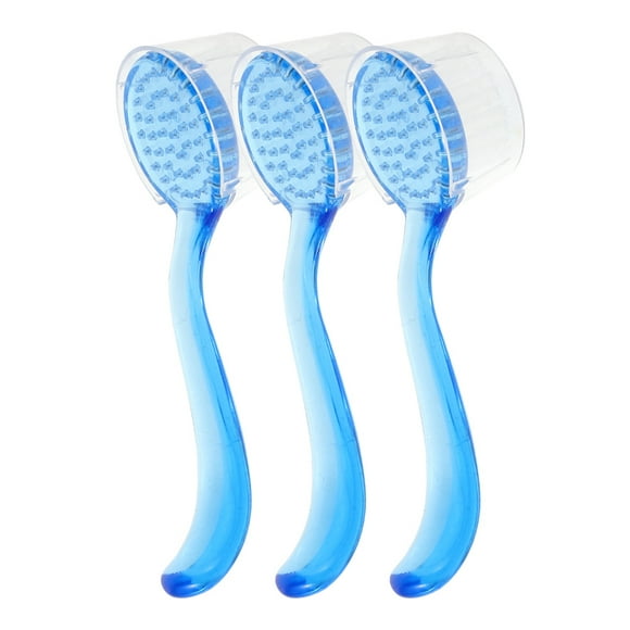 Cepillo exfoliante manual de 3 piezas, cepillo de limpieza profunda con cerdas suaves, cepillo de masaje facial para rutina de cuidado de la piel.