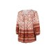 thumbnail image 5 of Sunloudy Blusa de primavera para mujer, camisa bohemia con cuello en V y flores de manga 3/4 con cuello en V, blusas sueltas estilo suéter de otoño para mujer Sunloudy  moda, 5 of 10