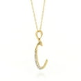 thumbnail image 4 of Galaxy Gold GG 14K Yellow Gold Natural Diamonds Initial "C" Pendant Necklace - April Birthstone - Strength & Brilliance - 16" to 24" - Fine Jewelry for Women, 4 of 6
